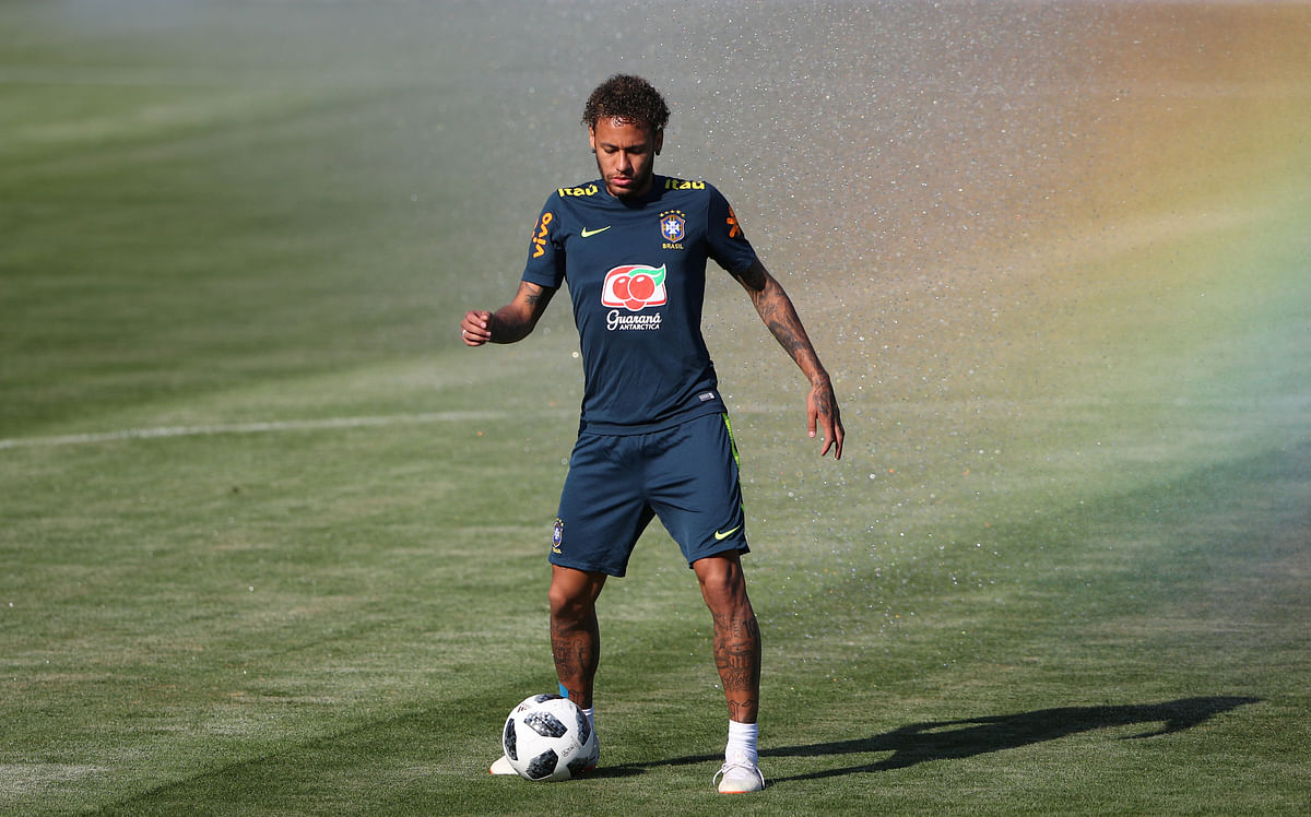 Brazil`s Neymar during traning on 14 June 2018 . Photo: Reutrers