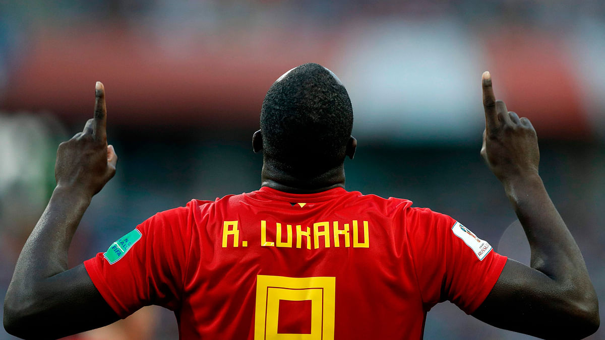 Belgium forward Romelu Lukaku celebrates after scoring his team’s third goal during the Russia 2018 World Cup Group G football match between Belgium and Panama at the Fisht Stadium in Sochi on June 18, 2018. AFP