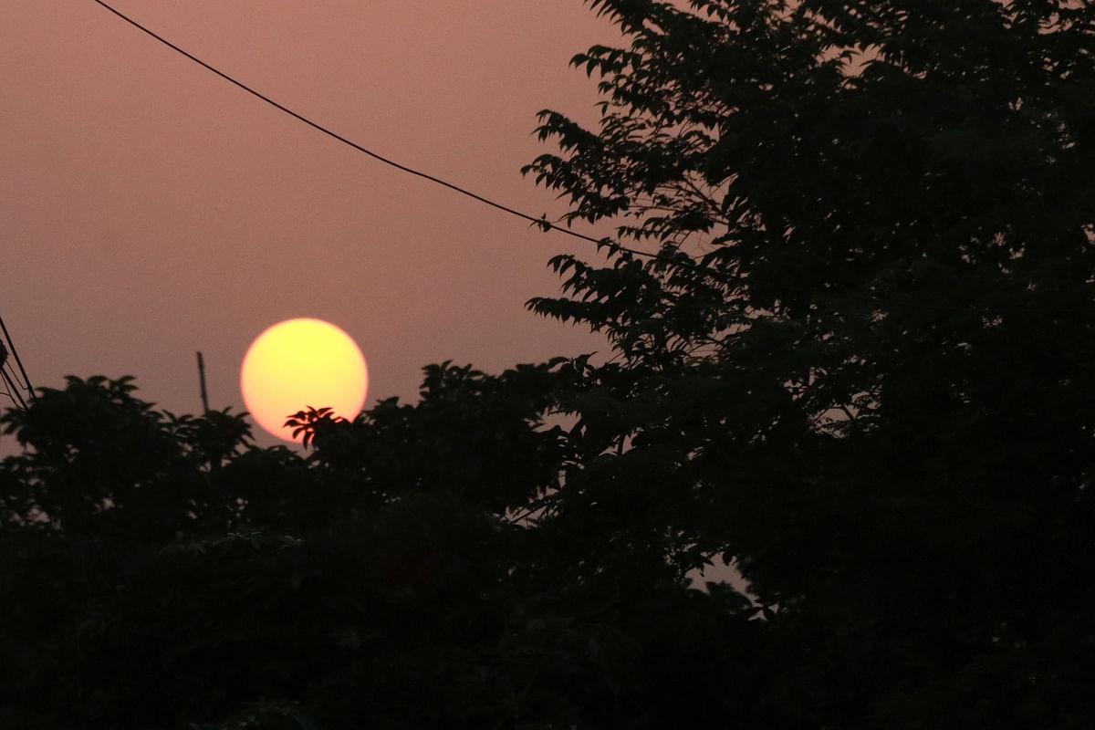 An exotic sunset in Pabna on 18 June. Photo: Hassan Mahmud