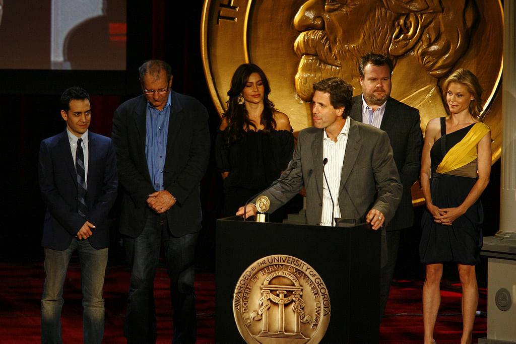 File photo of the crew of `Modern Family`. `Modern Family` co-creator Steve Levitan became Tuesday the latest in a string of Hollywood figures berating Fox over its news division`s coverage, announcing he was quitting the entertainment giant. Photo: Collected