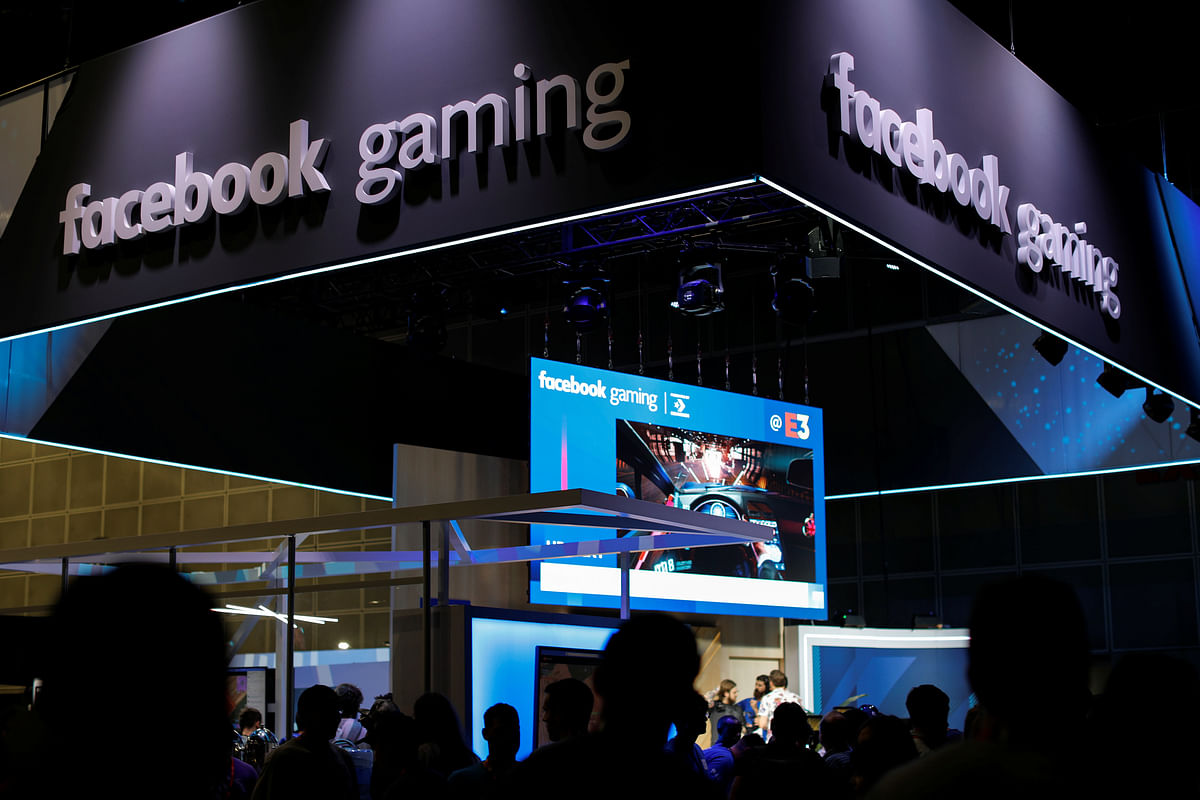 The facebook gaming booth is shown at E3, the world`s largest video game industry convention in Los Angeles, California, US, 12 June 2018. Photo: Reuters