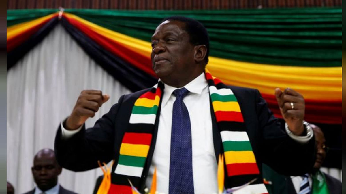 Zimbabwe president Emmerson Mnangagwa announces the date for the general elections in Harare, Zimbabwe on 30 May 2018. -- Reuters file photo