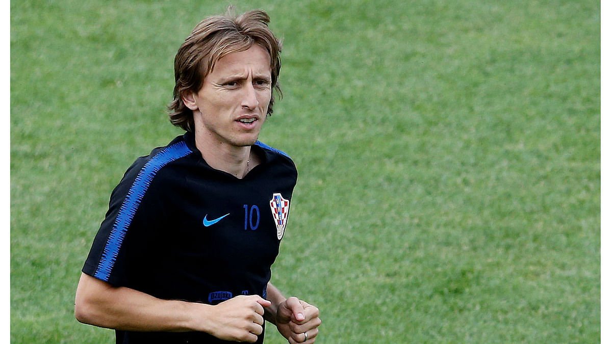Croatia`s Luka Modric during training. Photo: Reuters