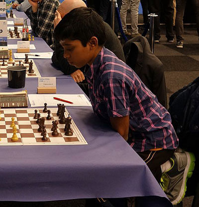 Praggnanandhaa Rameshbabu plays at Tata Steel Chess Tournament 2017. Photo: wikimedia commons