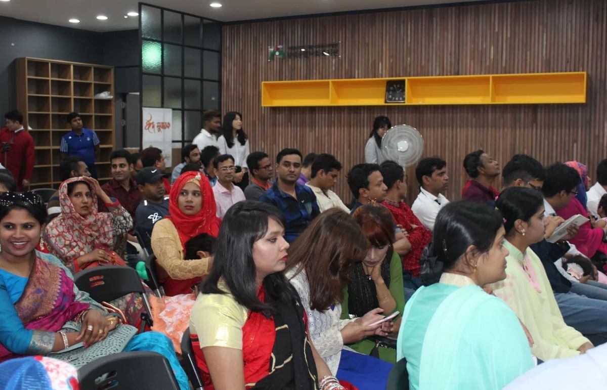 Members of Bangladesh community at an Eid reunion in Seoul recently