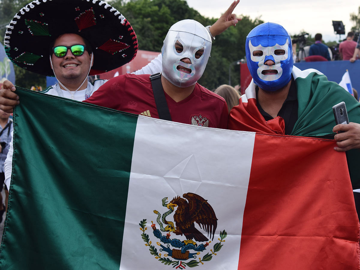 Mexico fans reminding us of the wresting legend Rey Mysterio. Photo : Quamrul Hassan