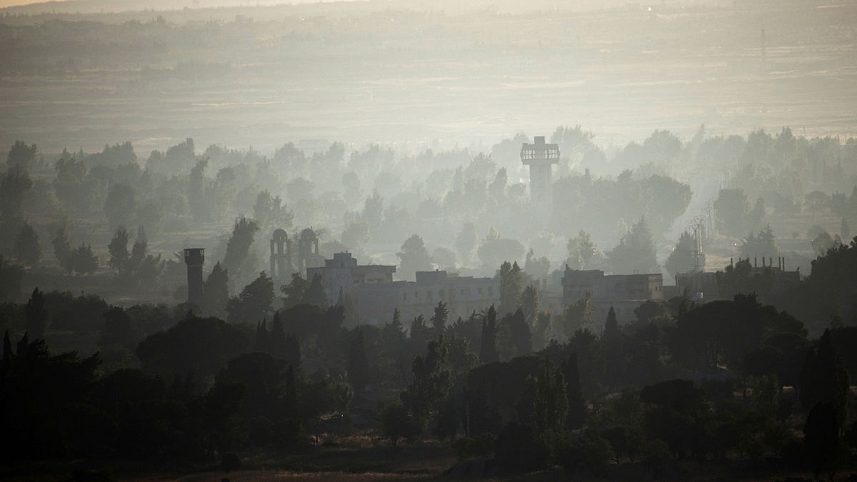 A general view shows Old Quneitra in the early morning, near the Israel-Syria border line as it is seen from the Israeli-occupied Golan Heights, Israel on 7 July 2018. Photo: Reuters