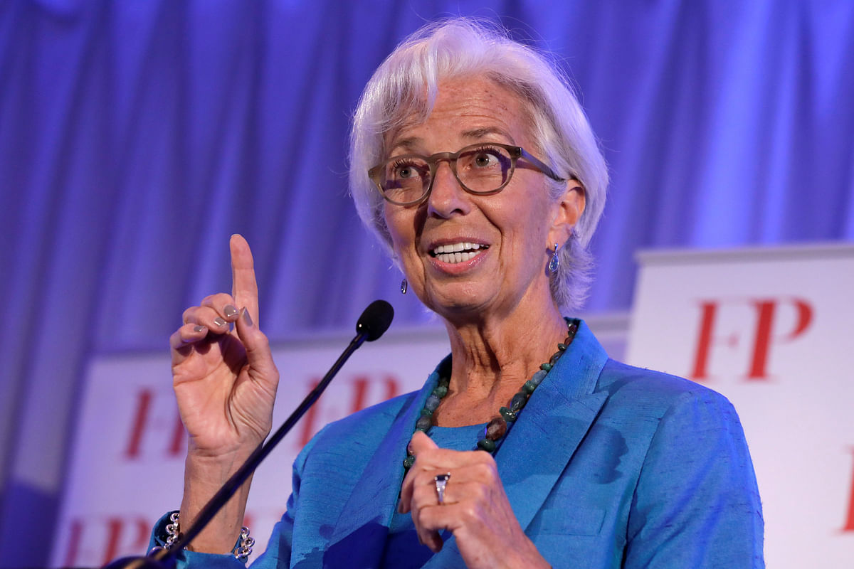 International Monetary Fund (IMF) managing director Christine Lagarde speaks at the Foreign Policy annual Awards Dinner in Washington, US, on 13 June 2018. Photo: Reuters