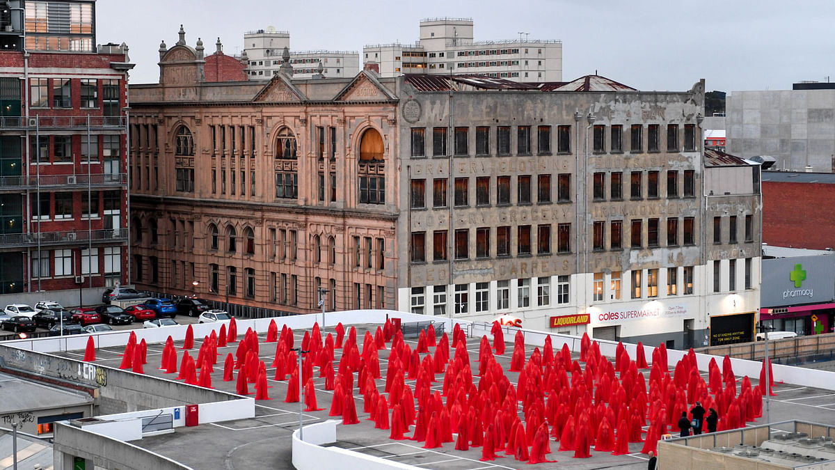 Contemporary New York artist Spencer Tunick is seen photographing nude Melburnians for his latest piece, `Return of the Nude`, as part of Chapel St, Prahran`s Provocare festival, in Melbourne, Australia on 9 July 2018. Photo: Reuters
