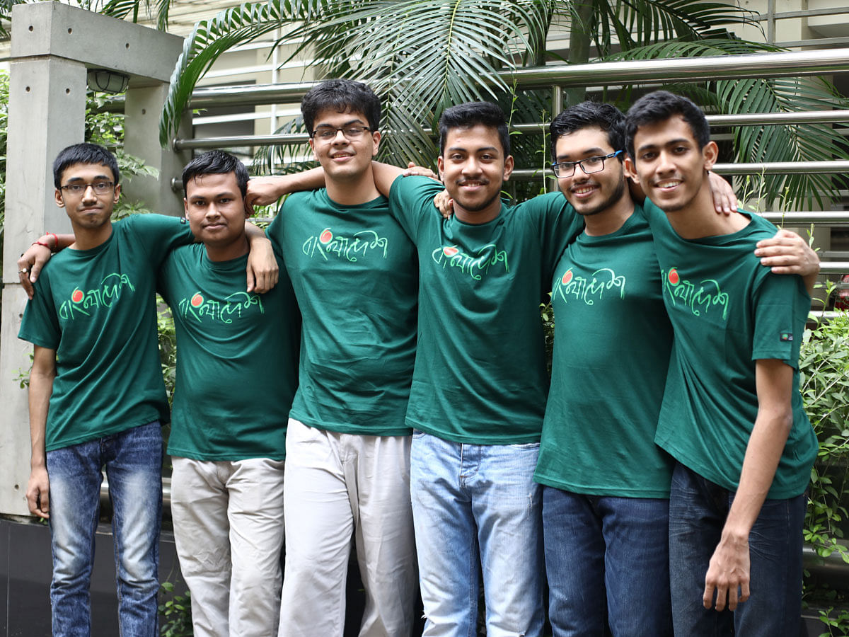 Bangladesh team of six competitors at the 59th International Mathematical Olympiad (IMO) in Romania on Thursday. Photo: Prothom Alo