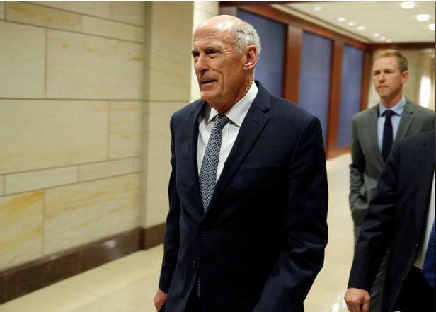 Director of National Intelligence Dan Coats arrives for a closed-door briefing on Syria for the US House of Representatives on Capitol Hill in Washington, on 17 April 2018. -- Reuters