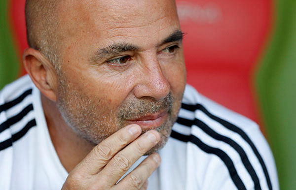 Argentina coach Jorge Sampaoli before the match of France vs Argentina in Kazan Arena, Kazan, Russia on 30 June.