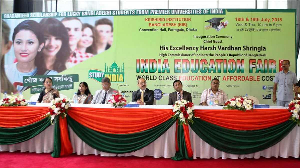 South East Asia (SAPE) Events and Media Private Limited oraganises two-day education fair at the convention hall of Krishibid Institution (KIB) in Dhaka. Photo: Twitter page of India in Bangladesh