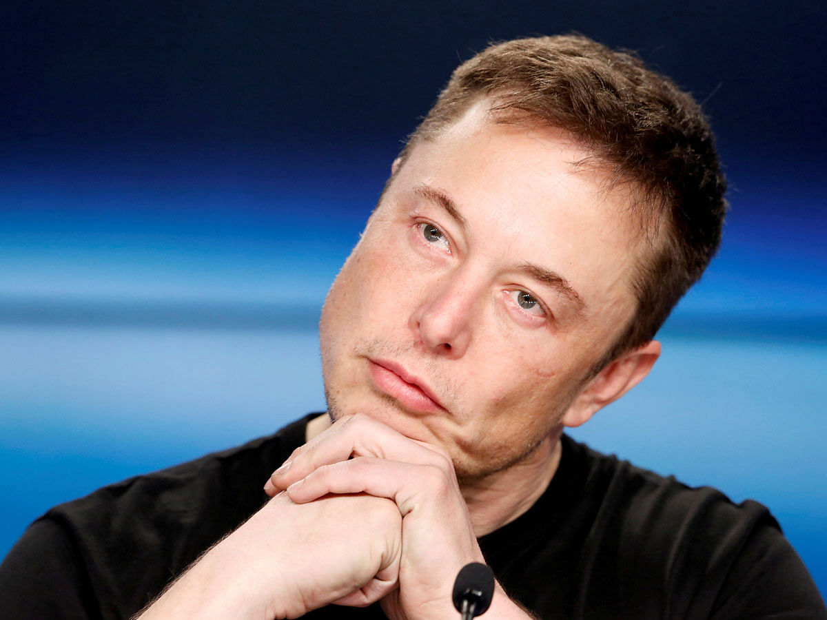 Elon Musk listens at a press conference following the first launch of a SpaceX Falcon Heavy rocket at the Kennedy Space Center in Cape Canaveral, Florida, US on 6 February 2018. Photo: Reuters