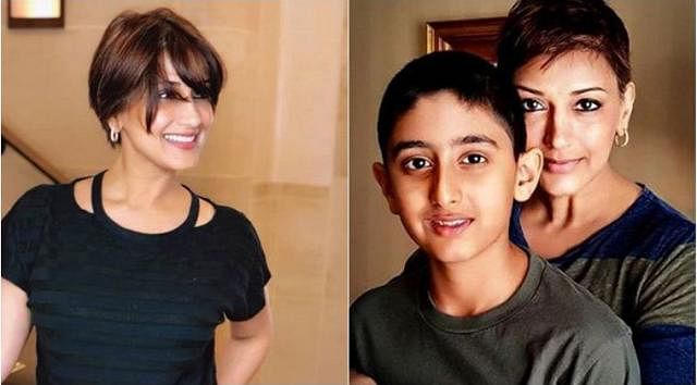 Sonali Bendre with her son in New York. Photo courtesy: Instagram