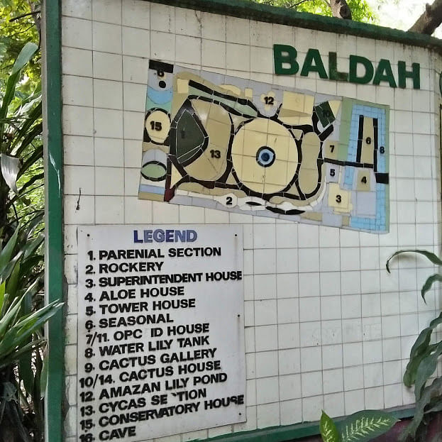Several items on the list at the entrance are not in existence now. 13 July, Baldah garden, Wari, Dhaka. Photo: Nusrat Nowrin