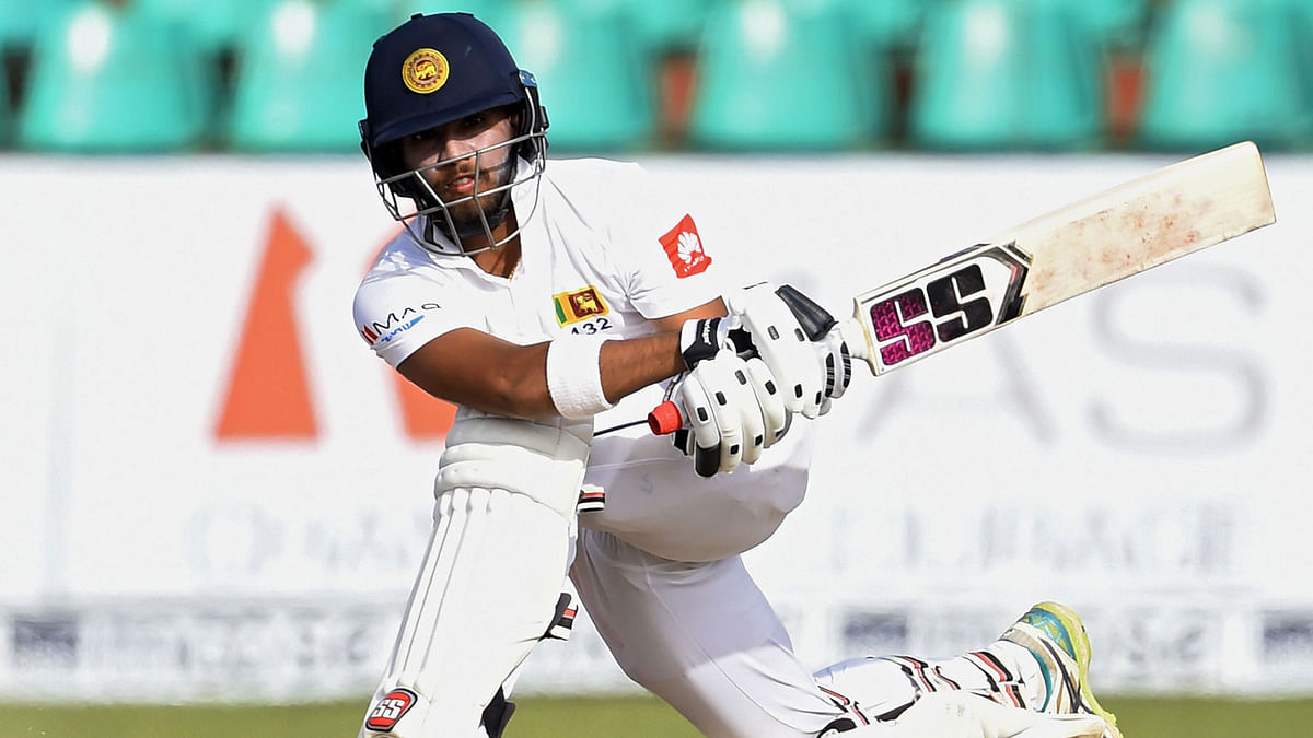 Sri Lanka`s Kusal Mendis plays a shot during the second day of the second Test match between Sri Lanka and South Africa at the Sinhalese Sports Club (SSC) international cricket stadium in Colombo on 21 July 2018. -- AFP