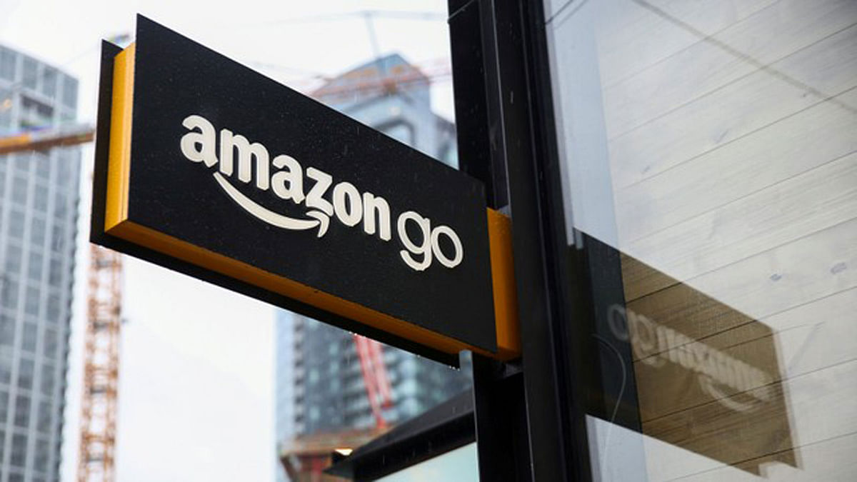A sign for the new Amazon Go store on 7th Avenue at Amazon`s Seattle headquarters in Seattle, Washington, US. Photo: Reuters