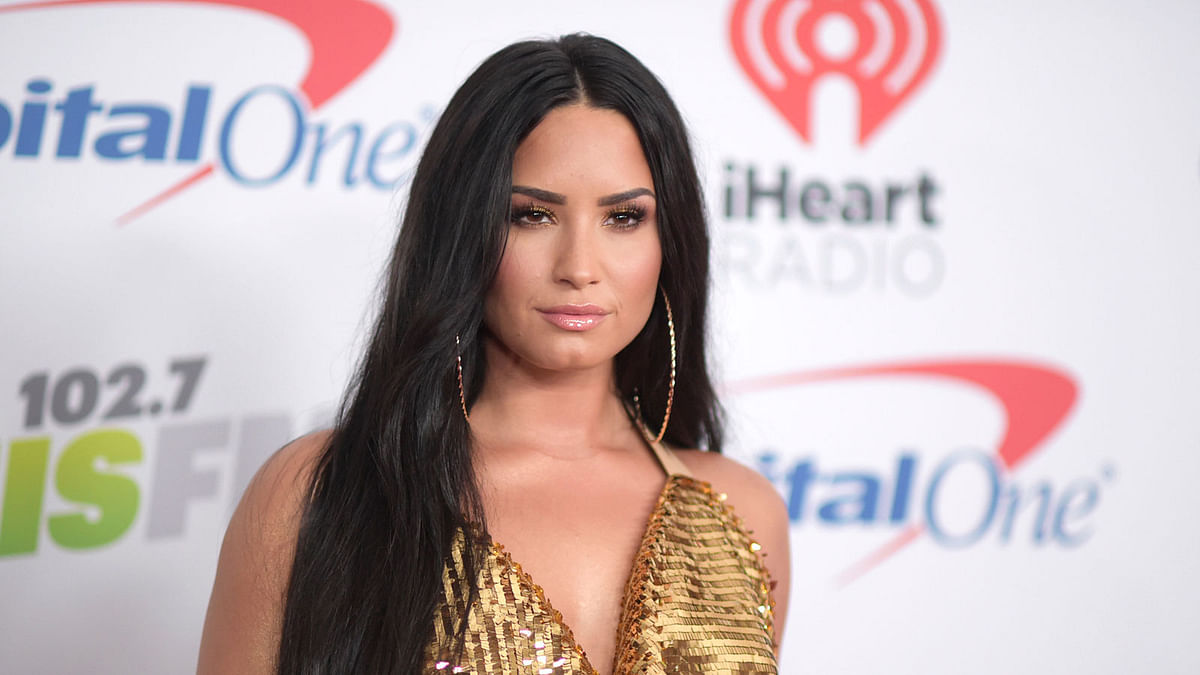 In this 1 Dec, 2017 file photo, Demi Lovato arrives at Jingle Ball at The Forum in Inglewood, Calif. Photo: AP