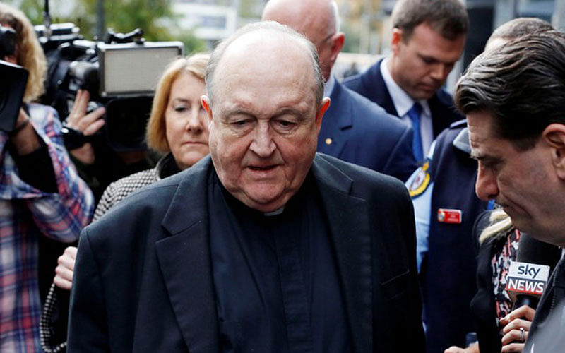 Archbishop Philip Wilson leaves Newcastle Local Court, in Newcastle, Australia, 3 July 2018. Photo: Reuters  Australian archbishop resigns over concealing child abuse