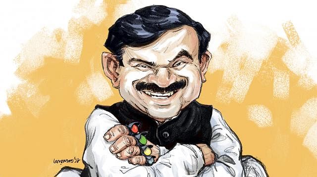 A caricature of shipping minister Shajahan Khan