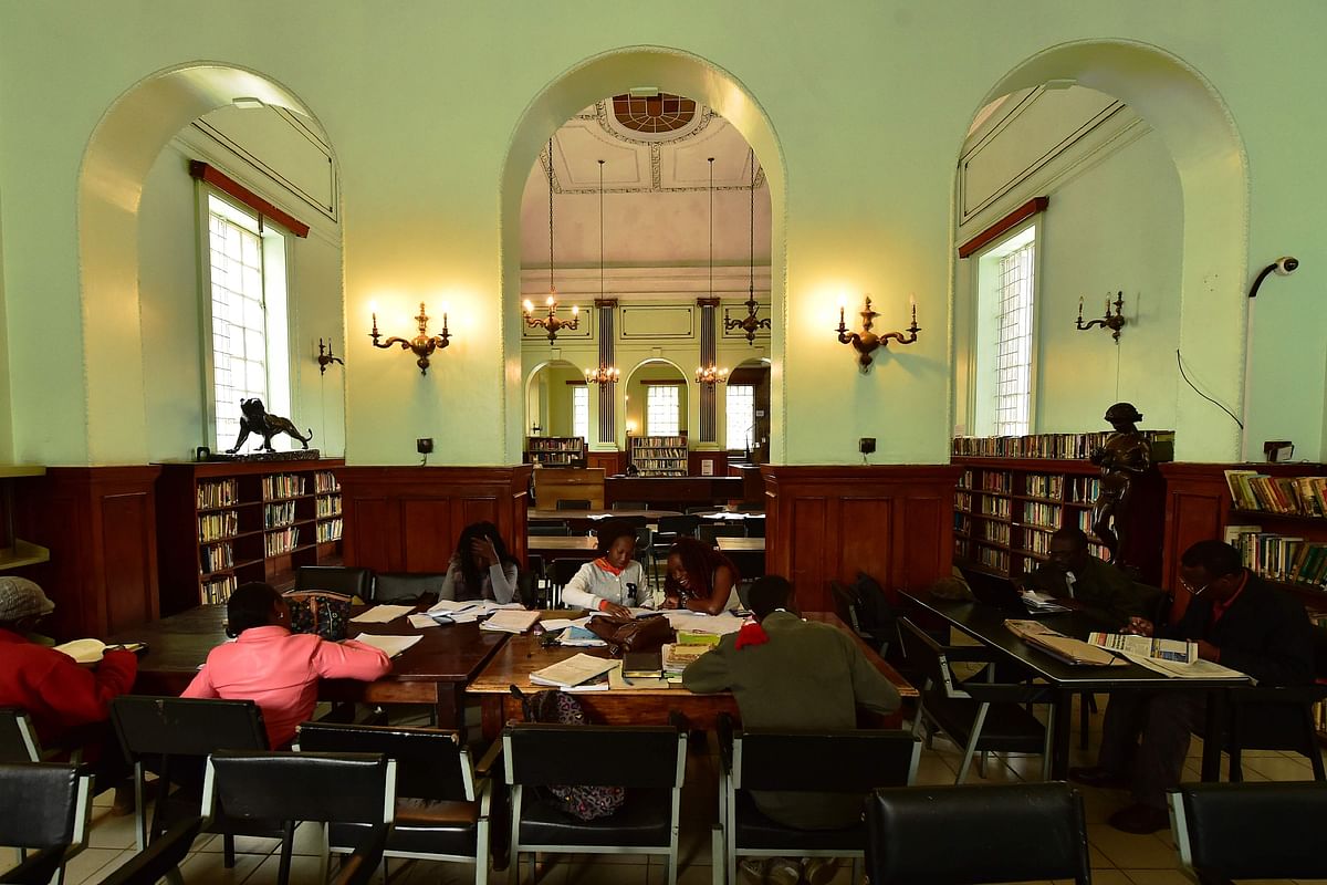 A general view inside the colonial-era McMillan Memorial Library in the Kenyan capital, Nairobi, established in 1931 and named after US-born philanthropist, Sir William Northrup McMillan on 24 July 2018. Photo: AFP