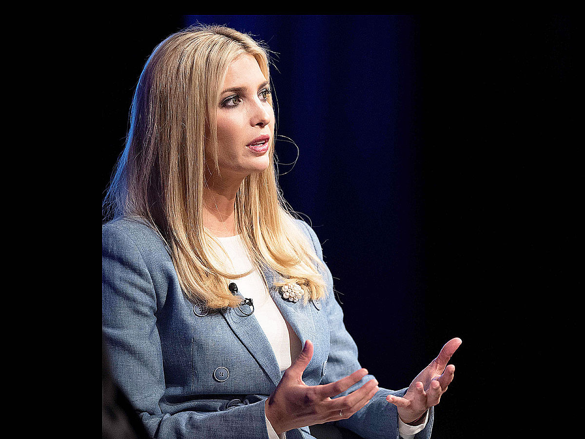 US president Special advisor and daughter Ivanka Trump participates in a conversation on workforce development and news of the day at the Newseum in Washington on 2 August. Photo: AFP