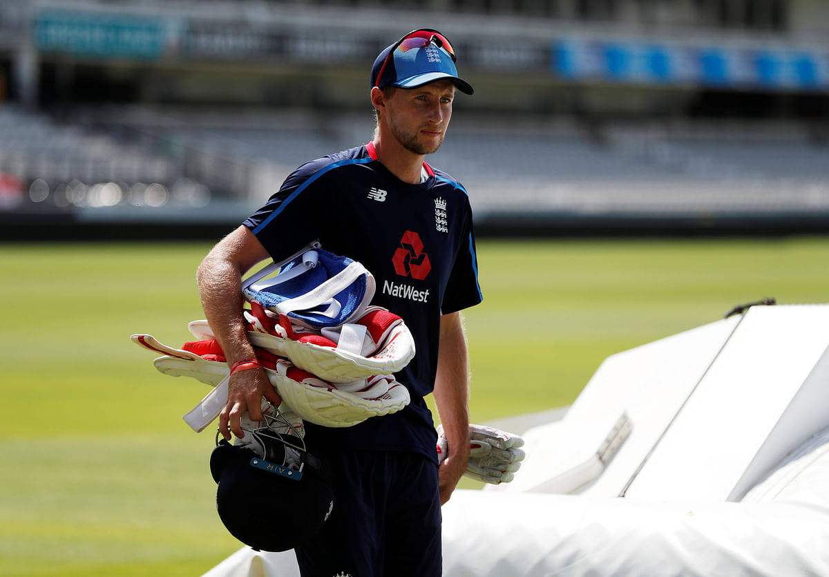 England`s Joe Root during nets at Lord`s, London, Britain on 7 August 2018. Photo: Reuters