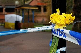 In this file photo taken on 12 March 2018 Flowers are pictured at a police cordon at The Maltings shopping centre in Salisbury, southern England, where former Russian spy Sergei Skripal, and his daughter Yulia, were found critically ill on 4 March, after being apparently poisoned with what was later identified as a nerve agent. Photo: AFP