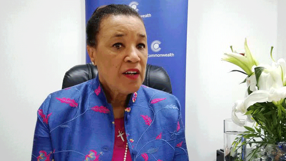 Commonwealth secretary general Patricia Scotland during a recent interview with Prothom Alo in Dhaka. Photo: Prothom Alo