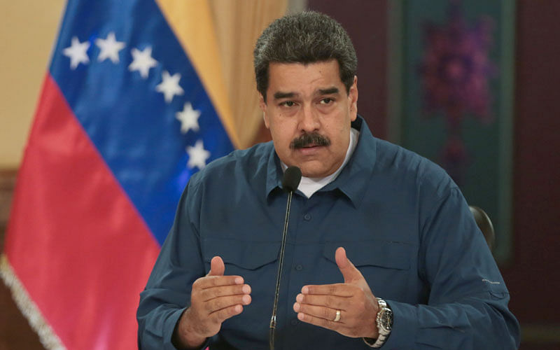 Venezuela’s president Nicolas Maduro speaks during a meeting with ministers at the Miraflores Palace in Caracas, Venezuela on 13 August. Photo: Reuters