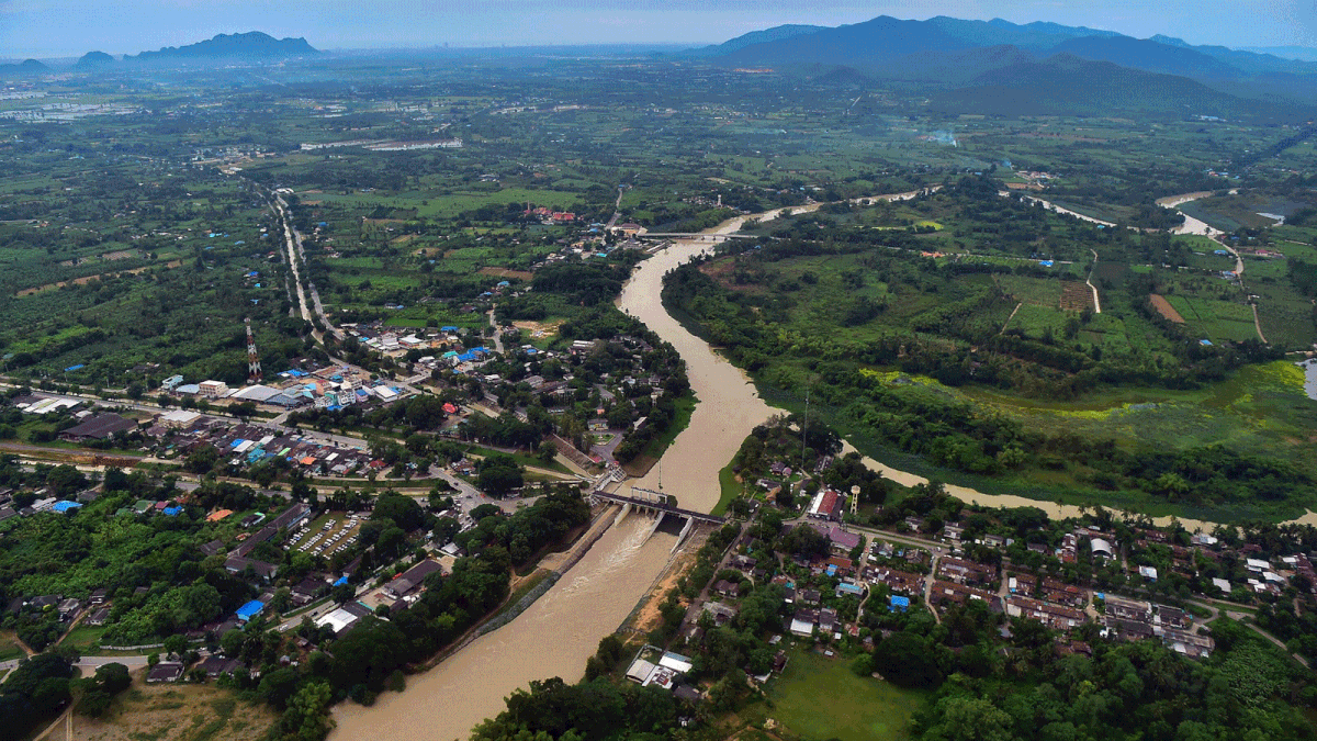 Aerial view of an area of Petchaburi province, Thailand on 8 August 2018. Photo: Reuters