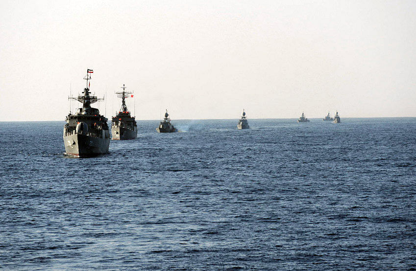 Naval ships in exercise. Photo: Collected