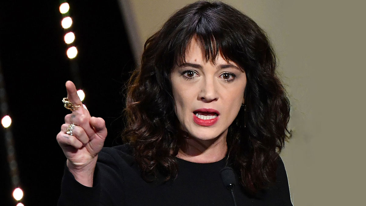 In this file photo taken on 19 May 2018 Italian actress Asia Argento speaks on stage during the closing ceremony of the 71st edition of the Cannes Film Festival in Cannes, southern France. The #MeToo campaign has proved an irresistible force since emerging from the carnage of Hollywood`s abuse and harassment scandal -- dominating the conversation on sexual misconduct. But it finds itself facing its own backlash following abuse claims against Italian actress Asia Argento, one of its leaders and an early accuser of disgraced Hollywood mogul Harvey Weinstein. The New York Times reported on 19 August 2018 that Argento, 42, paid actor Jimmy Bennett $380,000 in hush money after having sex with him in Los Angeles hotel in 2013, when he was only 17 -- and still underage. -- Photo: AFP