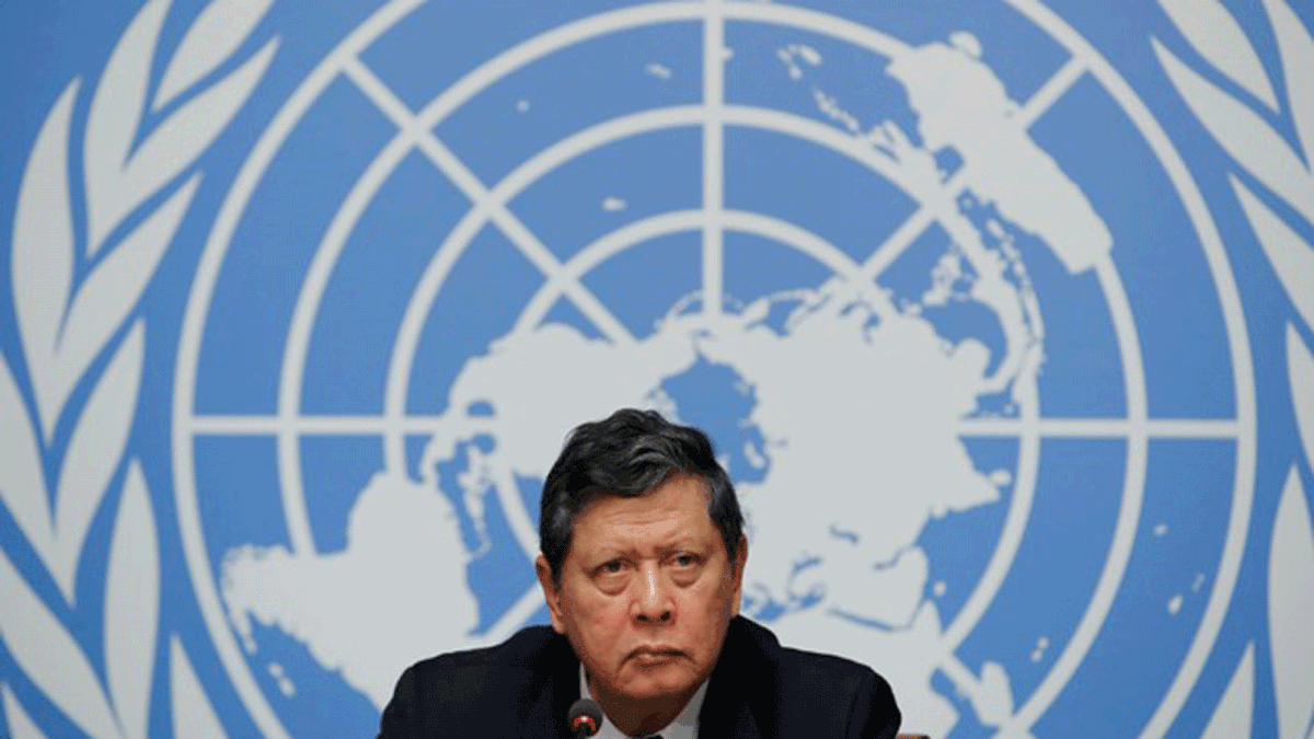Marzuki Darusman, chairperson of the Independent International Fact-finding Mission on Myanmar attends a news conference on the publication of a final written report at the United Nations in Geneva, Switzerland, 27 August 2018. Reuters