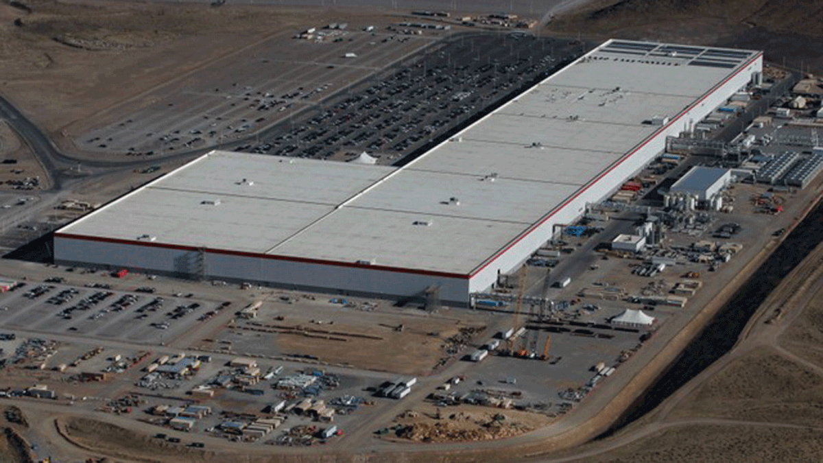 An aerial view of the Tesla Gigafactory near Sparks, Nevada, US on 18 August 2018. Reuters
