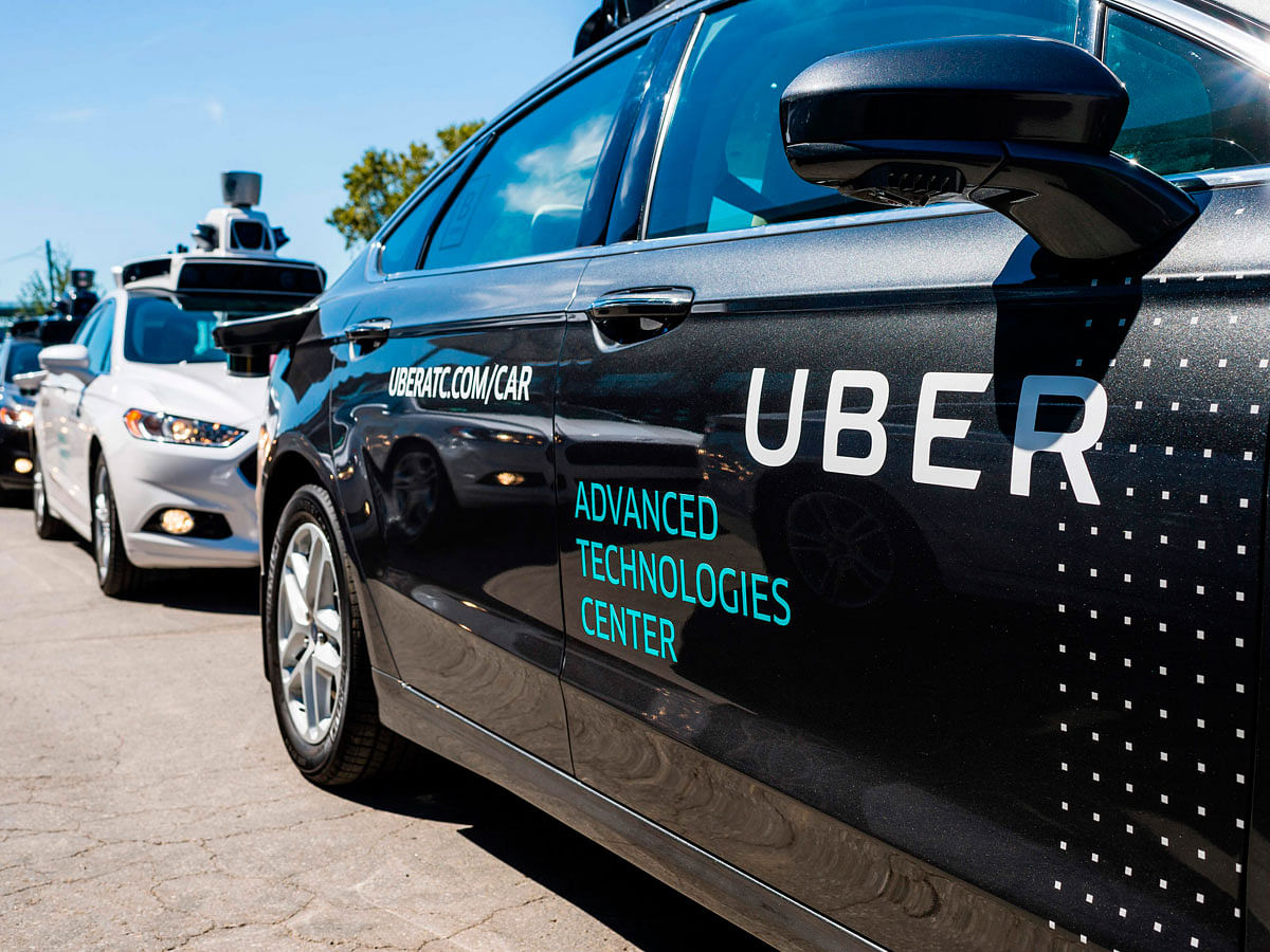 In this file photo taken on 13 September, 2016 Pilot models of the Uber self-driving car is displayed at the Uber Advanced Technologies Centre in Pittsburgh, Pennsylvania. Photo: AFP