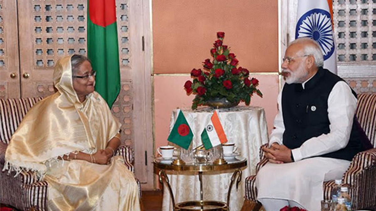 Prime minister Sheikh Hasina held talks with her Indian counterpart Narendra Modi on the sidelines of the 4th BIMSTEC summit in Nepalese capital Kathmandu on Thursday. -- Photo: BSS