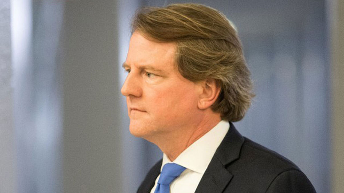 Don McGahn, the current White House Counsel, seen before a meeting with US senator Amy Klobuchar at the Hart Senate Office Building in Washington, US, 21 August 2018. Photo: Reuters