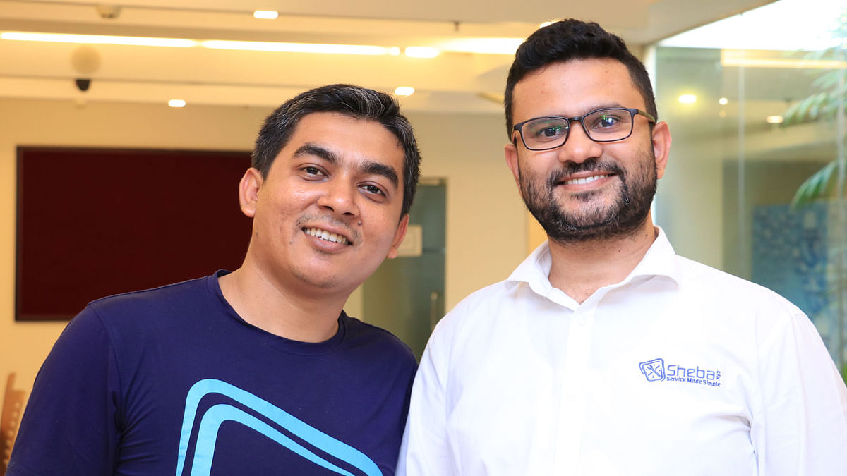 Sheba.xyz founder Adnan Imtiaz Halim with co-founder Ilmul Haque Sajib. Photo: Courtesy
