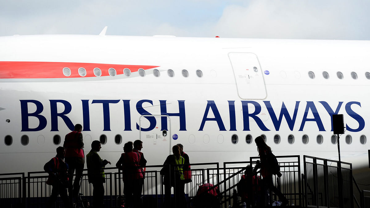 British Airways` new Airbus A380 arrives at a hanger after landing at Heathrow airport in London on 4 July 2013. Reuters File Photo