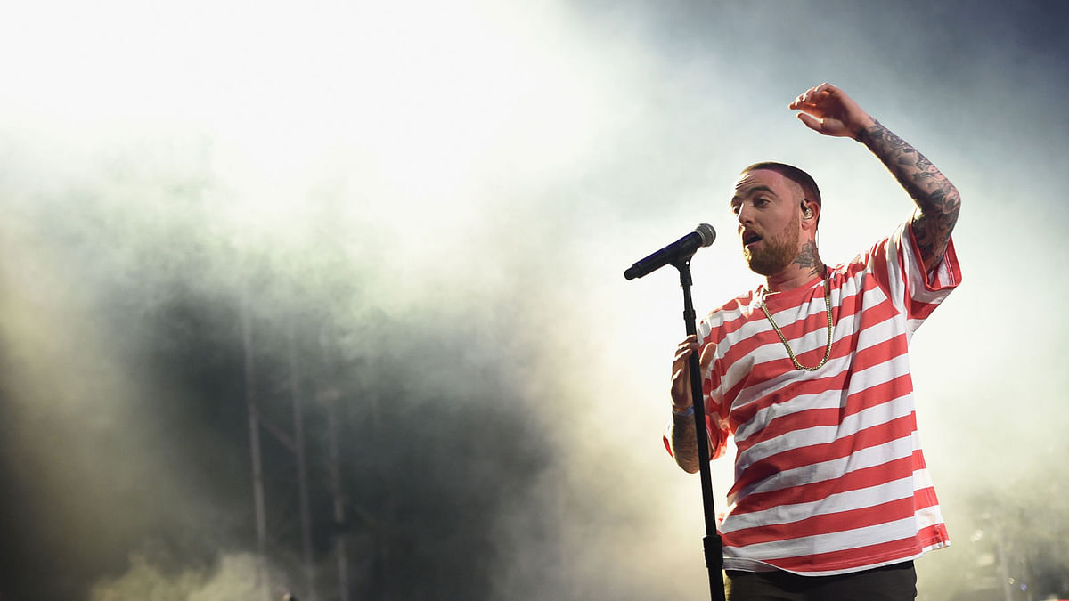 In this file photo US rapper Mac Miller performs on Camp Stage during day 1 of Camp Flog Gnaw Carnival 2017 at Exposition Park on 28 October, 2017 in Los Angeles, California. Photo: AFP