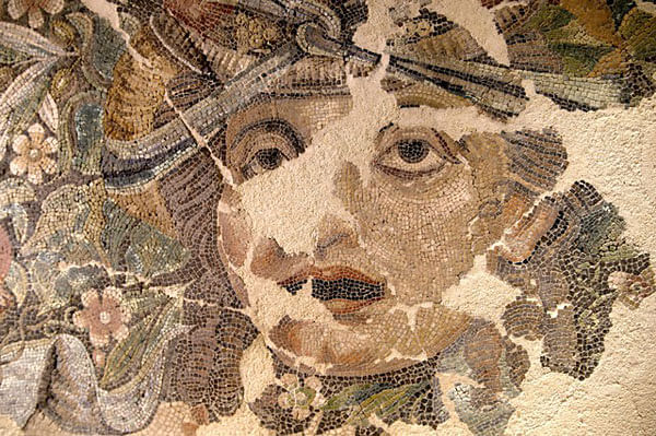 An ancient mosaic is displayed at a museum in Kibbutz Nahsholim, near Dor Beach, Israel on 28 August 2018. Photo: Reuters