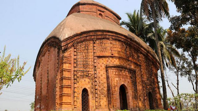 Chanchra Shib Mandir in Jashore on Friday. Photo: Prothom Alo