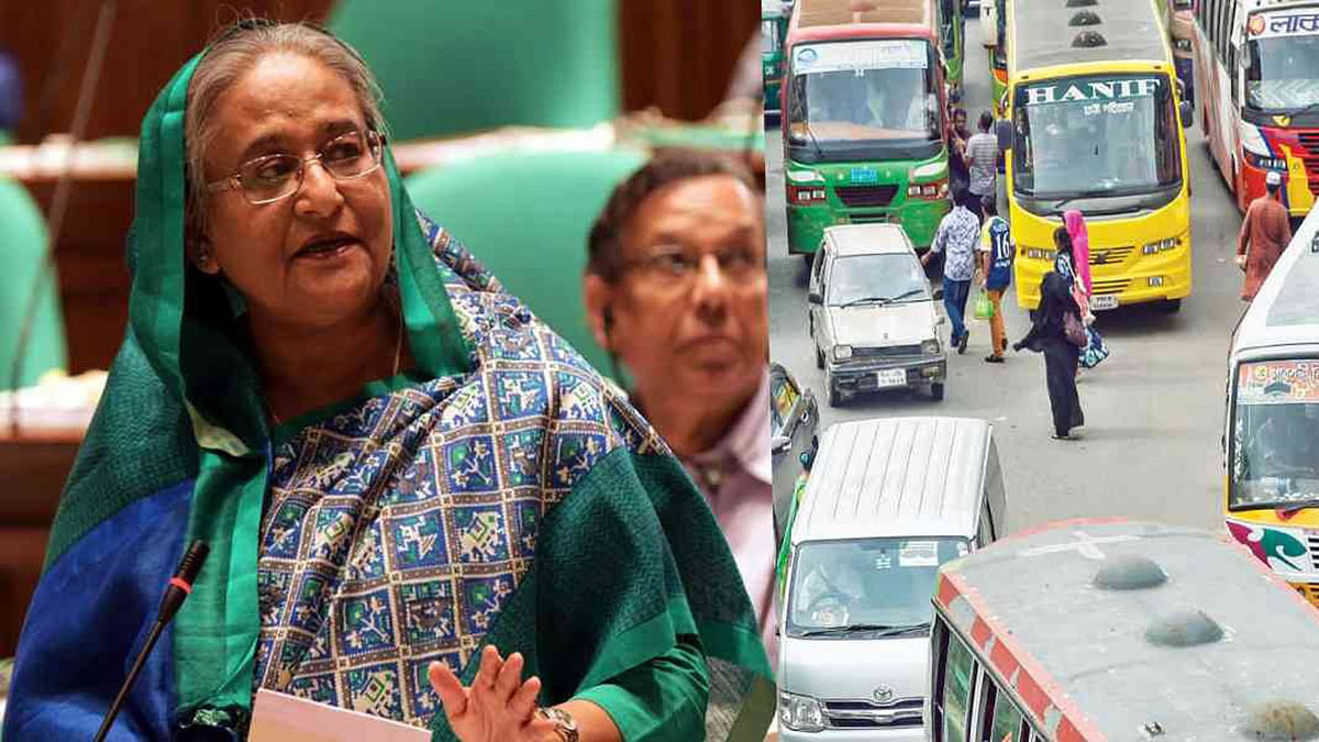 Prime minister Sheikh Hasina speaking at parliament on Wednesday (12 September, 2018) -- Photo: PID