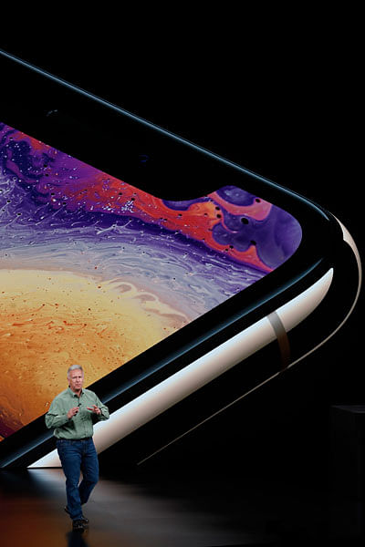 Philip W. Schiller, senior vice president, Worldwide Marketing of Apple, speaks about the the new Apple iPhone XS at an Apple Inc product launch event at the Steve Jobs Theater in Cupertino, California, U.S., 12 September, 2018. Photo: Reuters