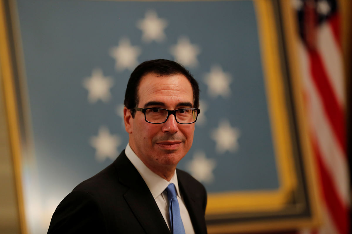 US treasury secretary Steven Mnuchin arrives at a White House reception for Congressional Medal of Honour recipients in the East Room of the White in Washington, US, on 12 September 2018. Photo: Reuters