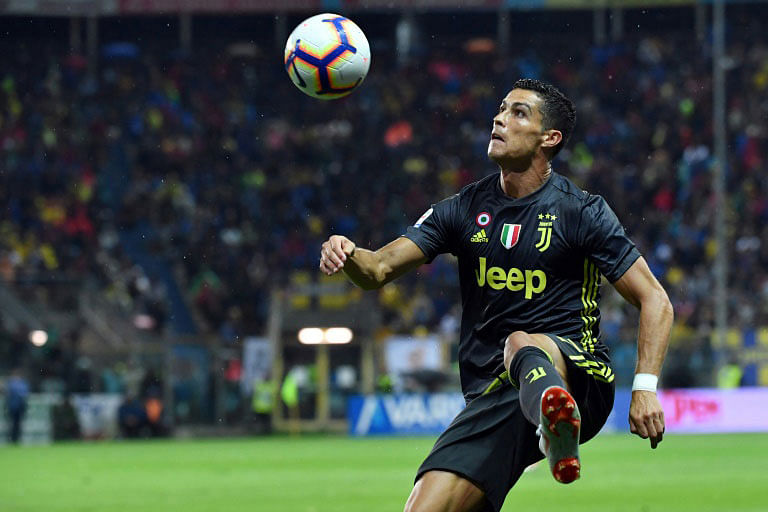 Cristiano Ronaldo will hope his first Juventus goal comes in his fourth game. AFP