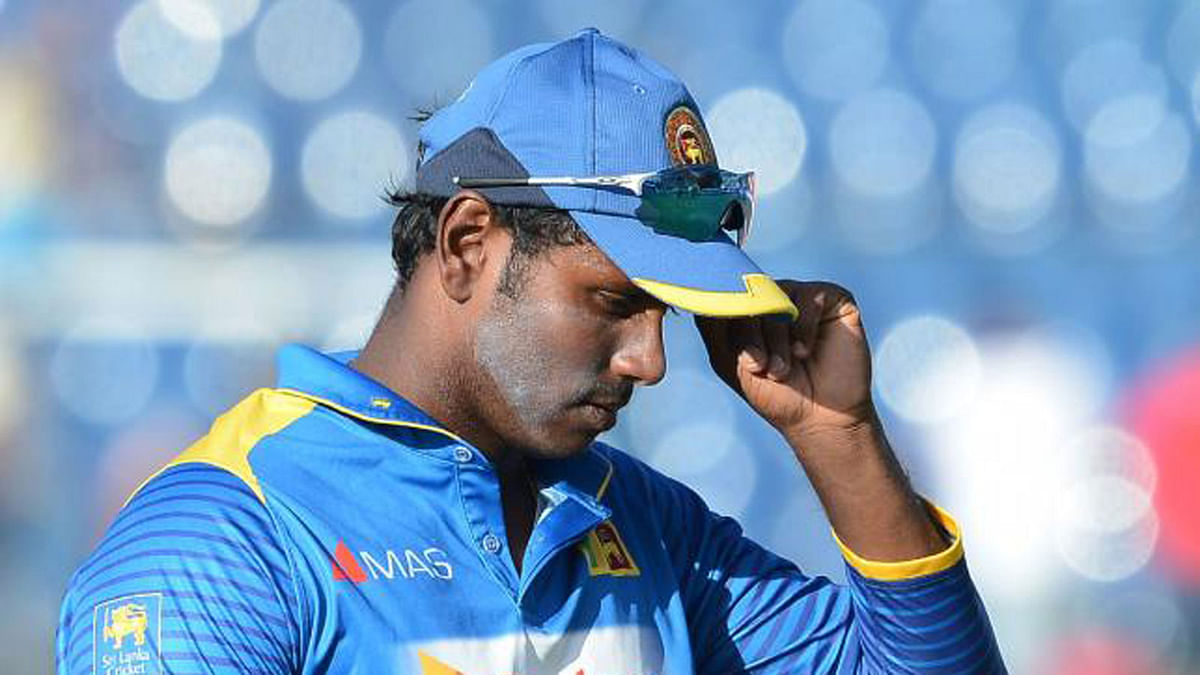 Sri Lankan cricket captain Angelo Mathews. Photo: AFP