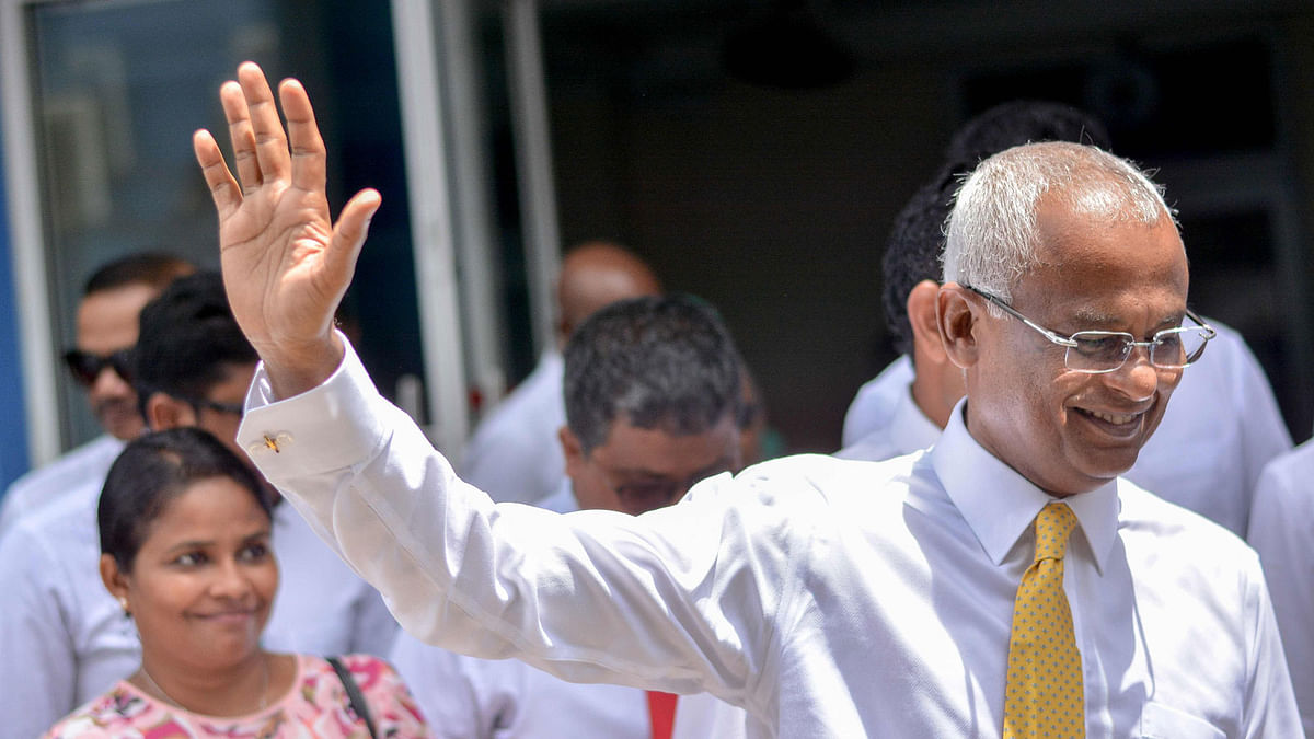 Opposition leader Ibrahim Mohamed Solih won the Maldives` presidential election. Photo: AFP